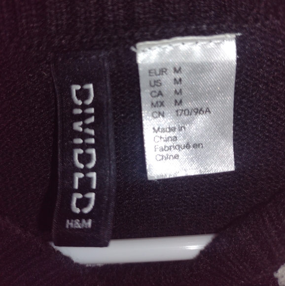 H&M Divided Women's M Argyle Cropped Sweater Vest - Picture 4 of 4